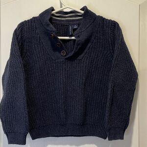 Janie and Jack Navy Blue Knit Sweater with Button Detail size 2T
